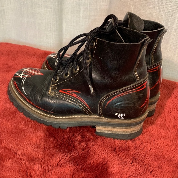 Lug sole custom pinstriped boot - Picture 4 of 8